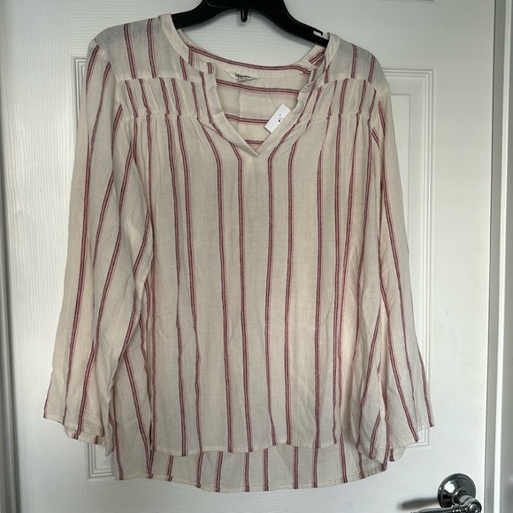 Splendid Ruched V-neck Long sleeves pullover - Picture 3 of 7